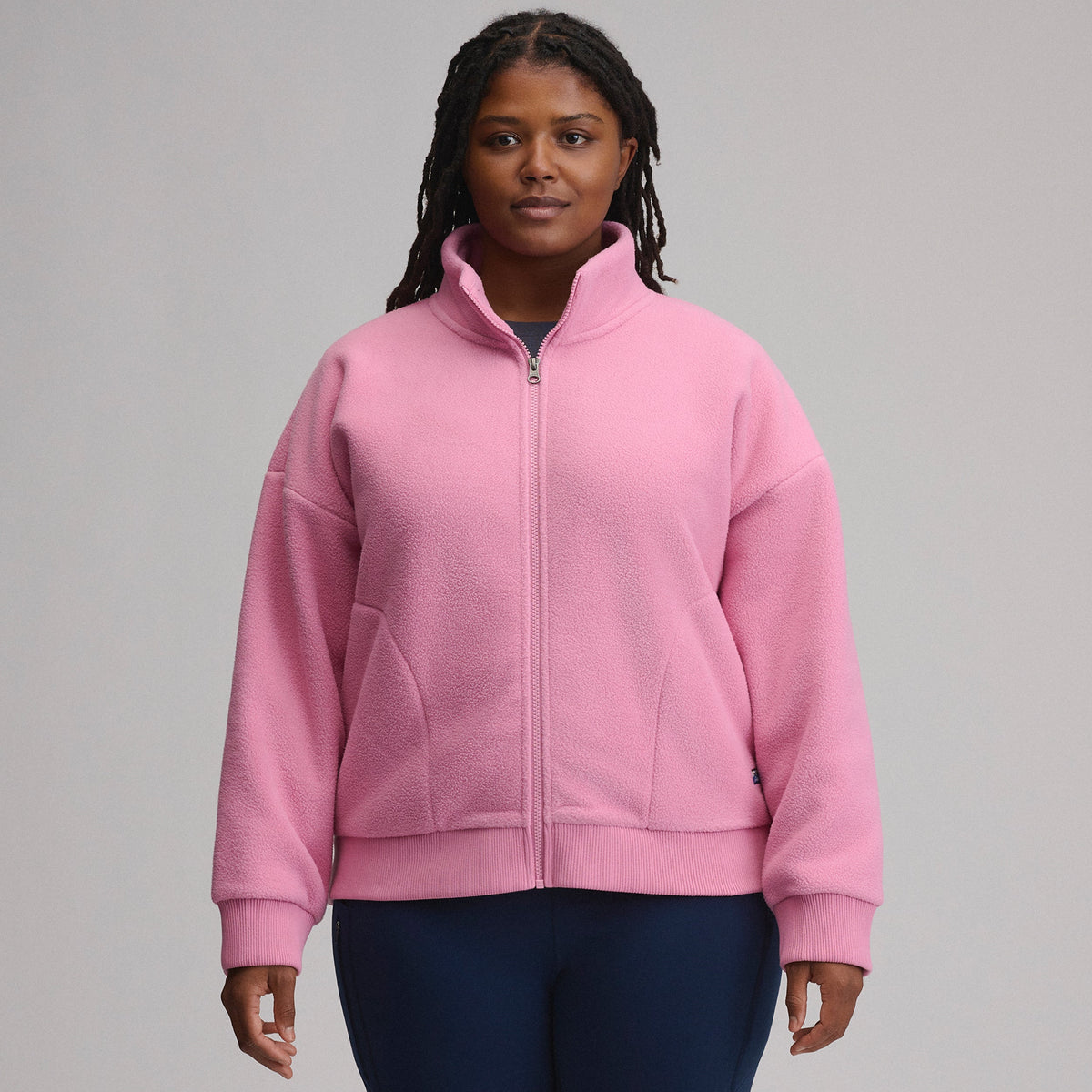 Women's Authentic Outdoor Full-Zip Fleece Mock Pullover