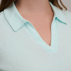Women's Everyday Short Sleeve Collared Split Neck