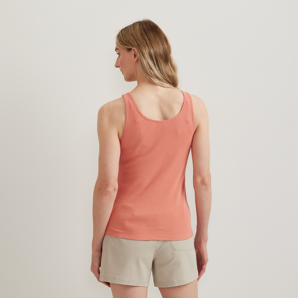 Women's Ribbed Henley Tank
