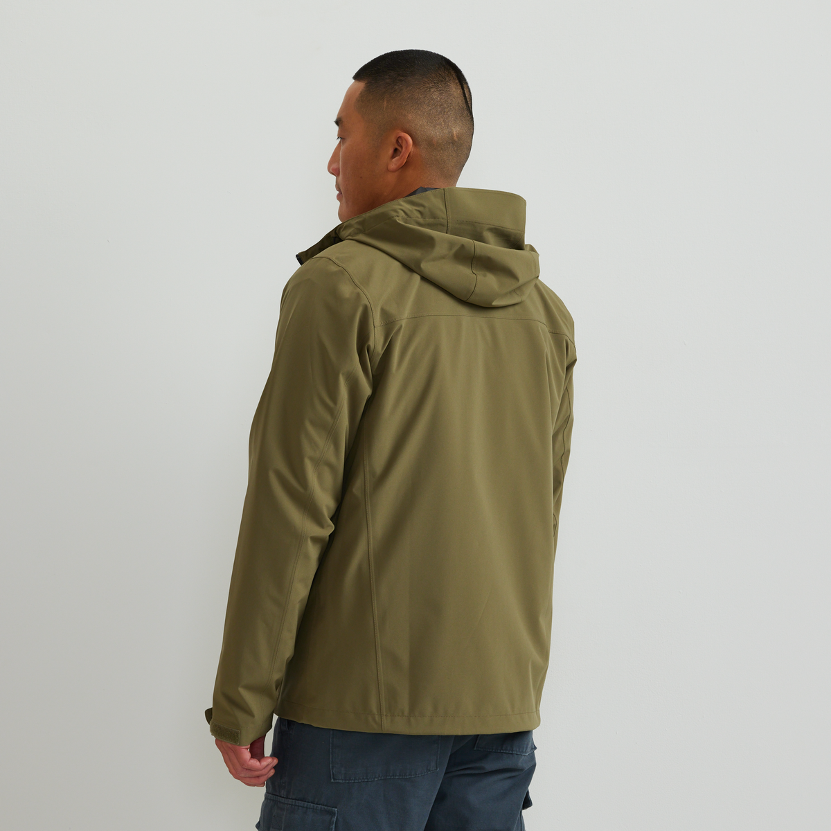 Men's Cloud Cap Waterproof Stretch Hooded Rain Jacket