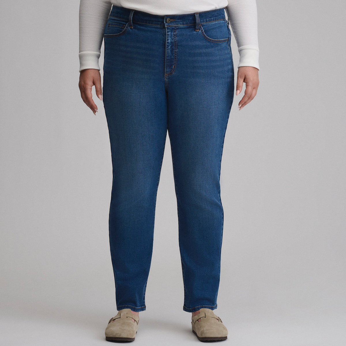 Women's Venture Stretch High-Rise Straight Leg Jeans
