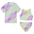 Girls Sea Spray 3 PC Short Sleeve Swim Set