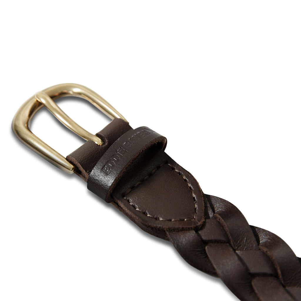 Women's Thin Braided Leather Belt
