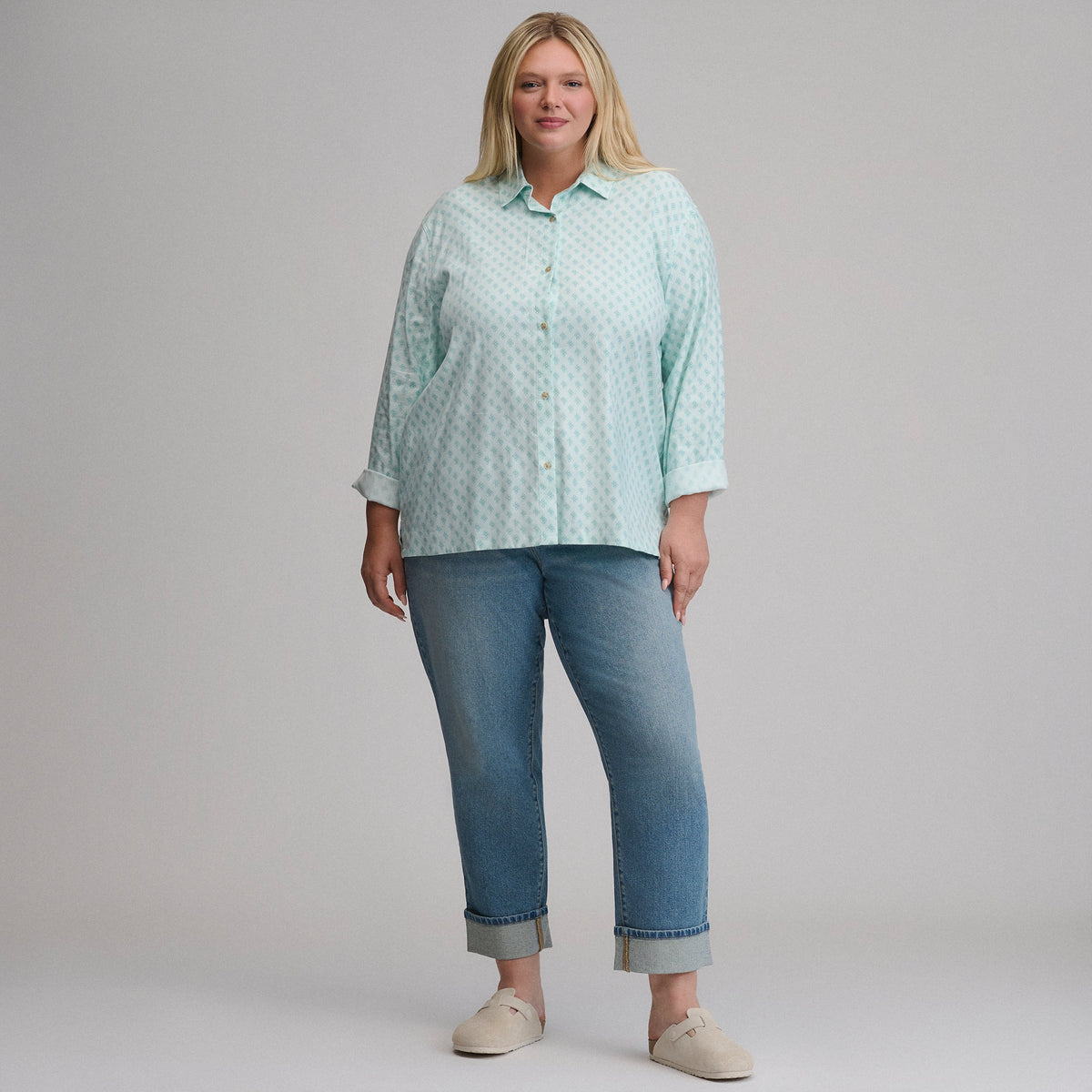 Women's Long-Sleeve Softened Sleep Shirt