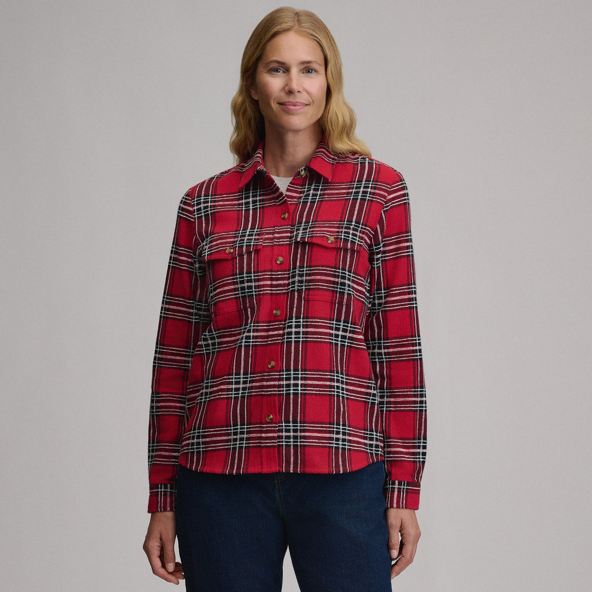 Women's Long-Sleeve Heritage Soft Classic Novelty Flannel Shirt