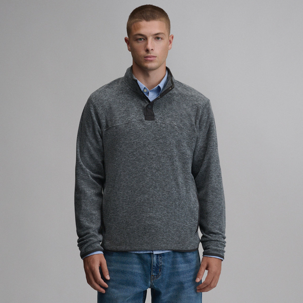 Men's Chutes Fleece Snap Mock Pullover