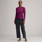 Women's Softline Rib Long-Sleeve Crew