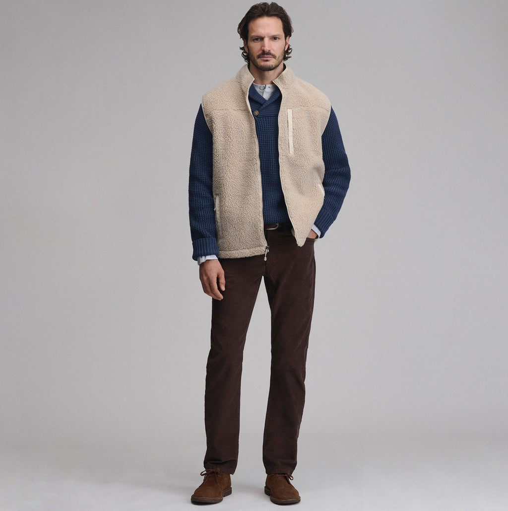 Men's Holiday Festive Shawl-Neck Sweater