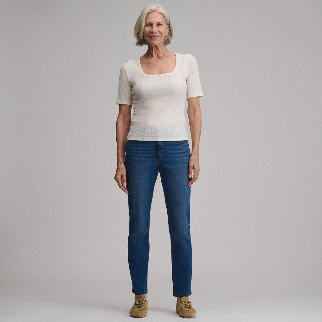 Women's Venture Stretch High-Rise Straight Leg Jeans