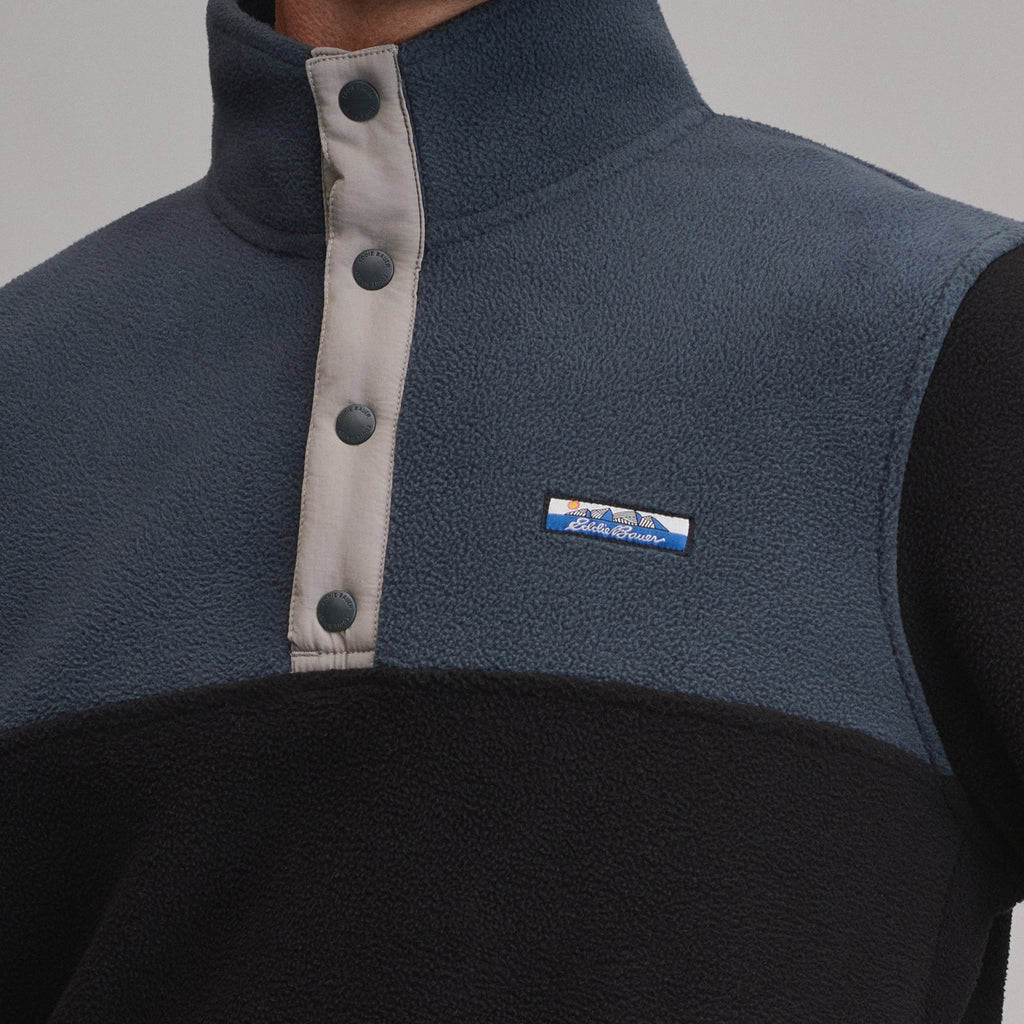 Men's Authentic Outdoor Fleece Snap-Mock Pullover