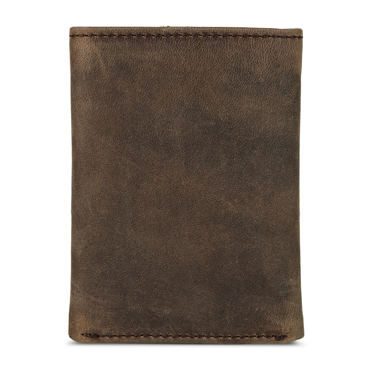 Leather Trifold Wallet With Embossed Sasquatch