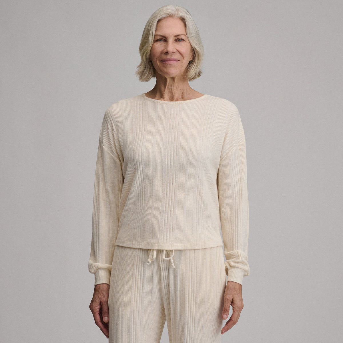 Women's Long-Sleeve Cozy Rib Crew