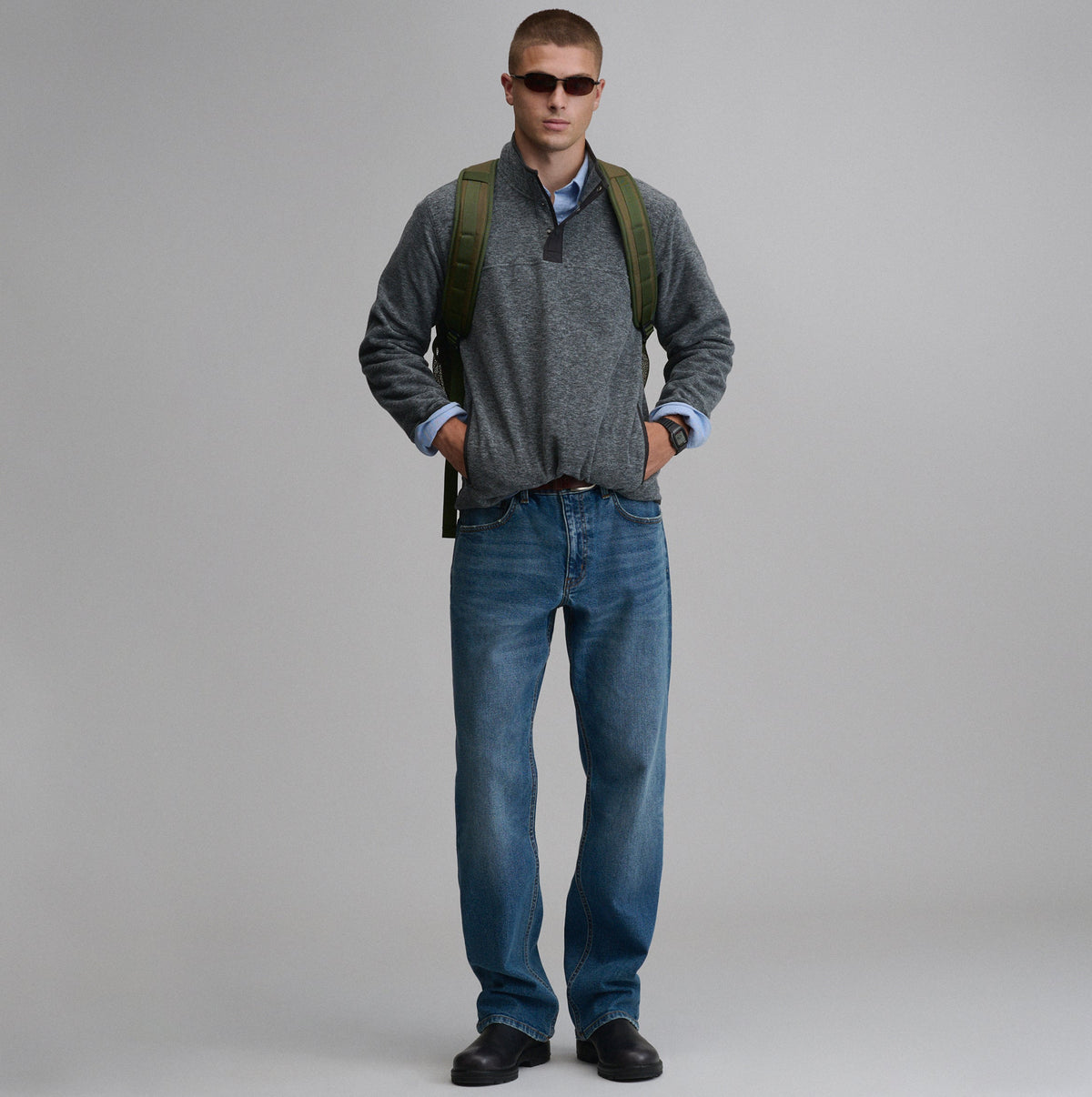 Men's Chutes Fleece Snap Mock Pullover