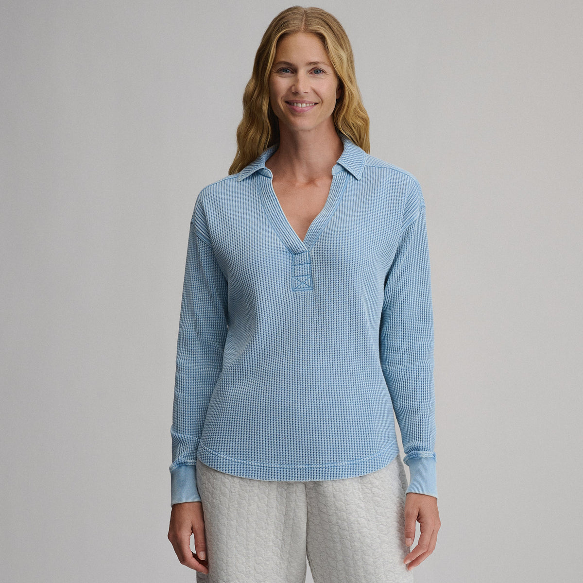 Women's Lounge V-Neck Thermal Crew