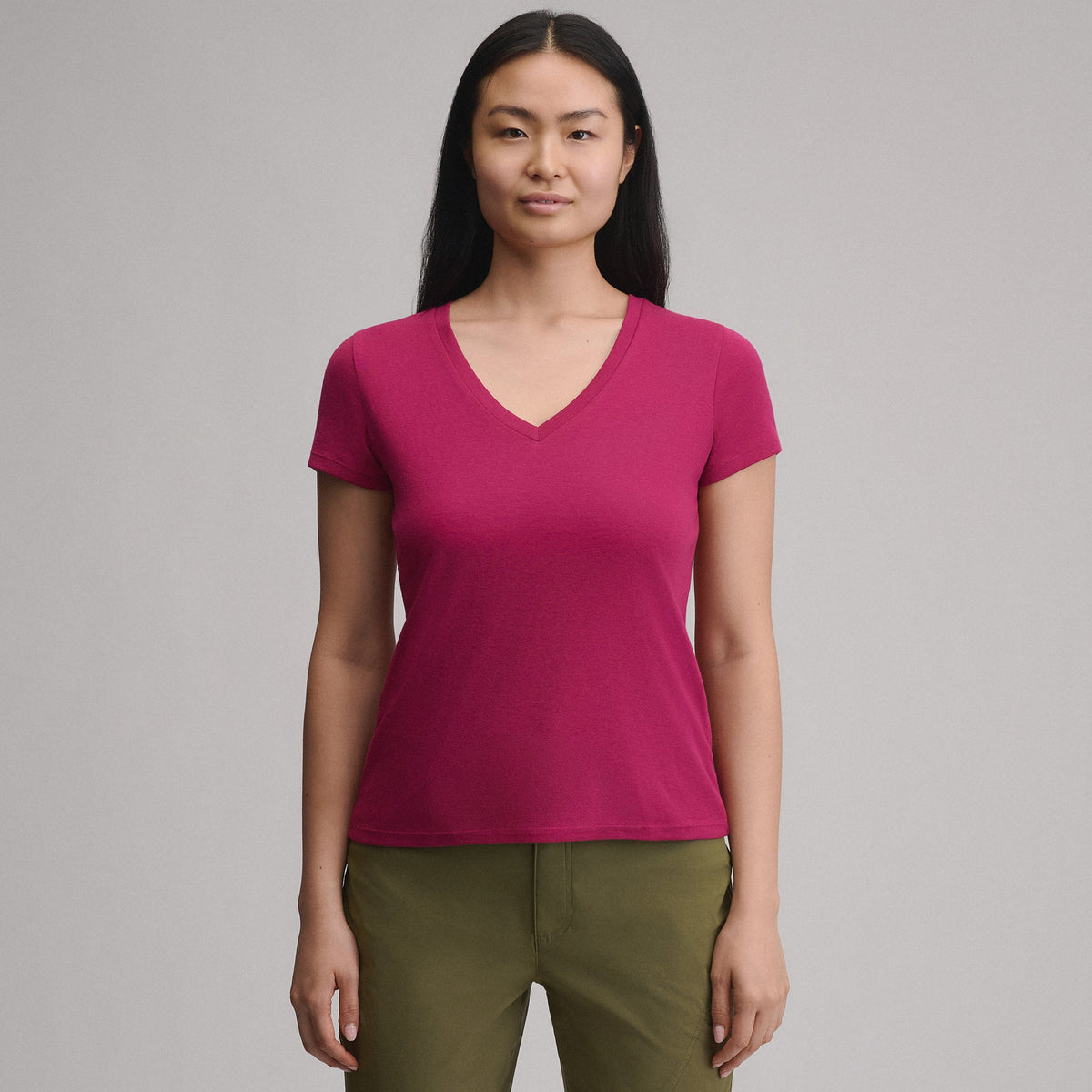 Women's Everyday Short-Sleeve V-Neck T-Shirt