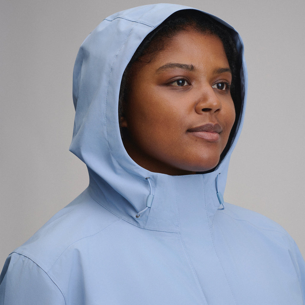Women's Cloud Cap Waterproof Stretch Hooded Rain Parka