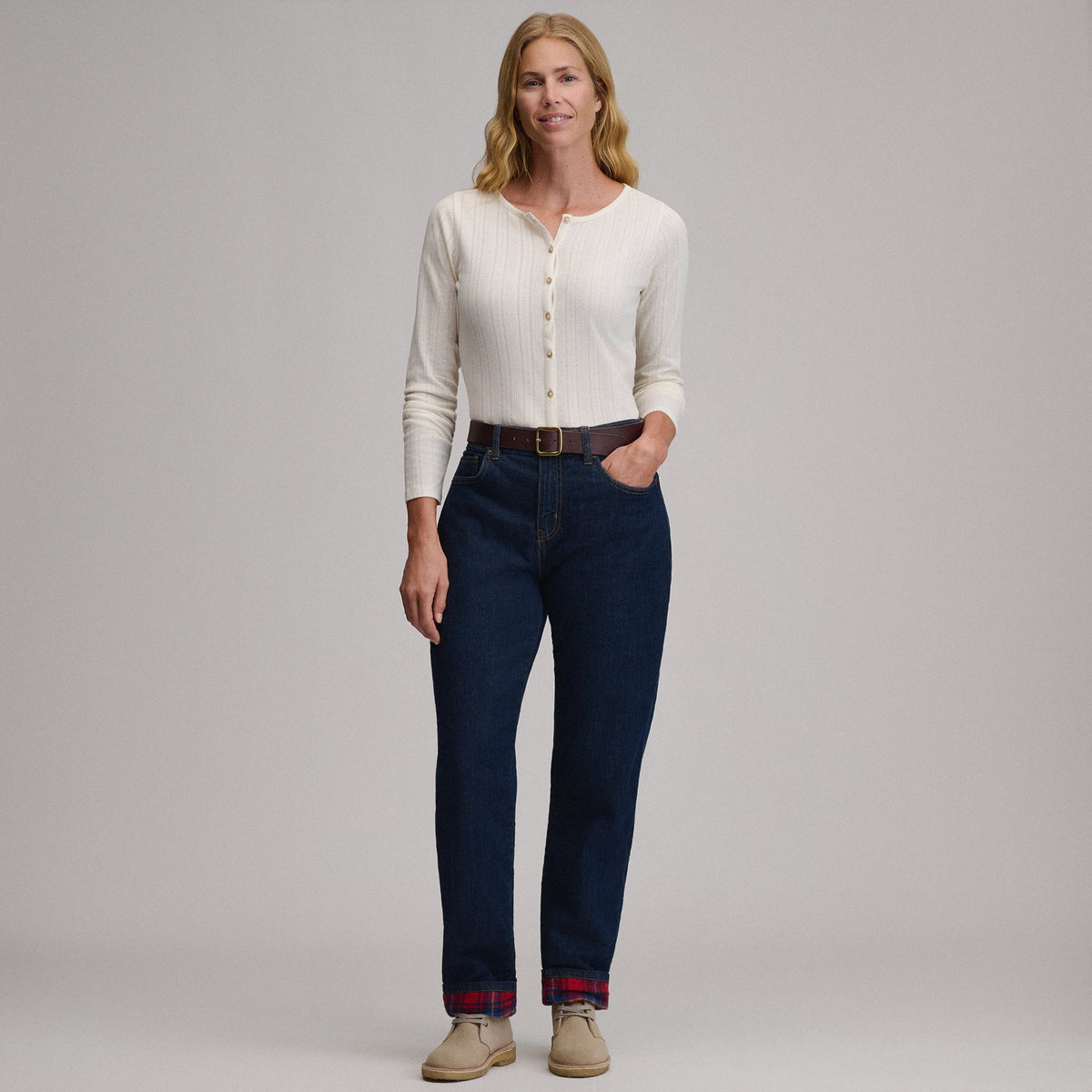 Women's Boyfriend Flannel Lined Jean