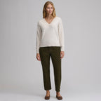 Women's Everyday V-Neck Sweater - Tipped Collar