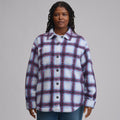 Women's Plaid Fleece Shirt Jacket