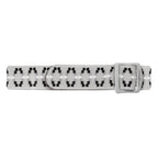 Women's Cascade Webbing Belt With Engraved Metal Buckle
