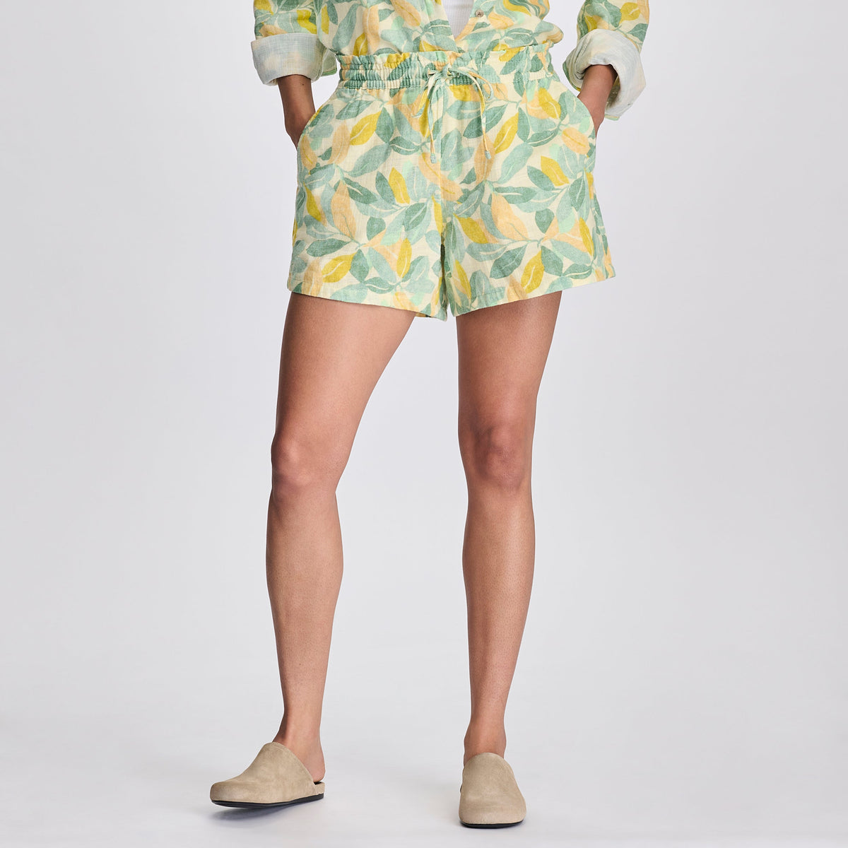 Women's Woven Cotton Slub Short