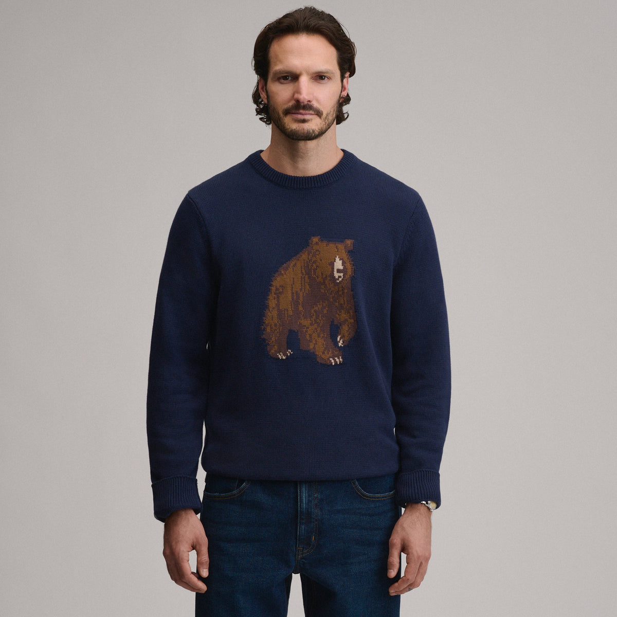 Men's Classic Crew Bear Sweater