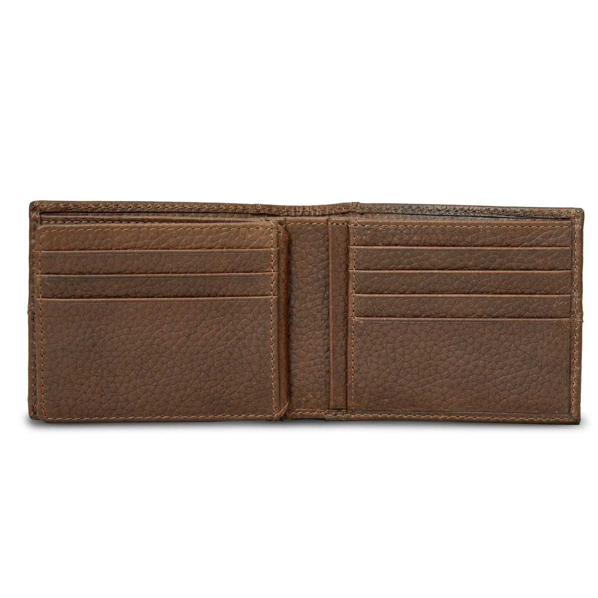 Extra Capacity Rugged Leather Bifold With Flip Id