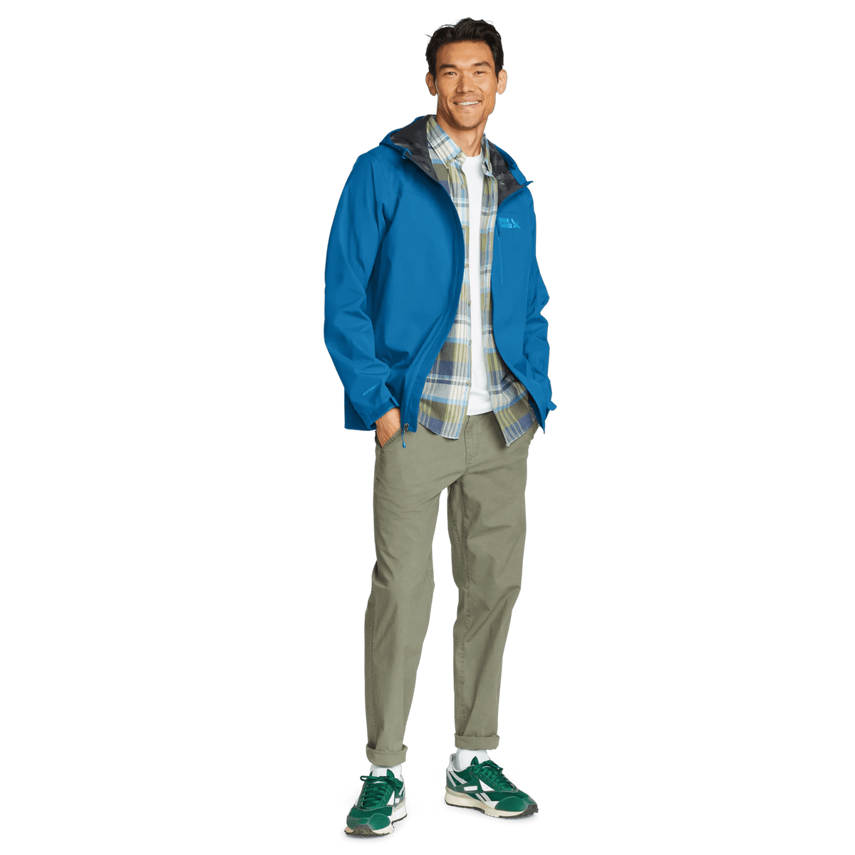 Men's Cloud Cap Waterproof Stretch Hooded Rain Jacket