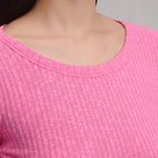 Women's Long-Sleeve Hacci Ribbed Top
