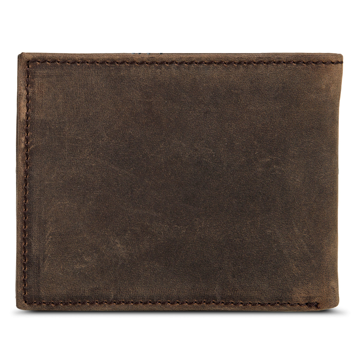 Leather Removable Passcase Wallet With Embossed Sasquatch