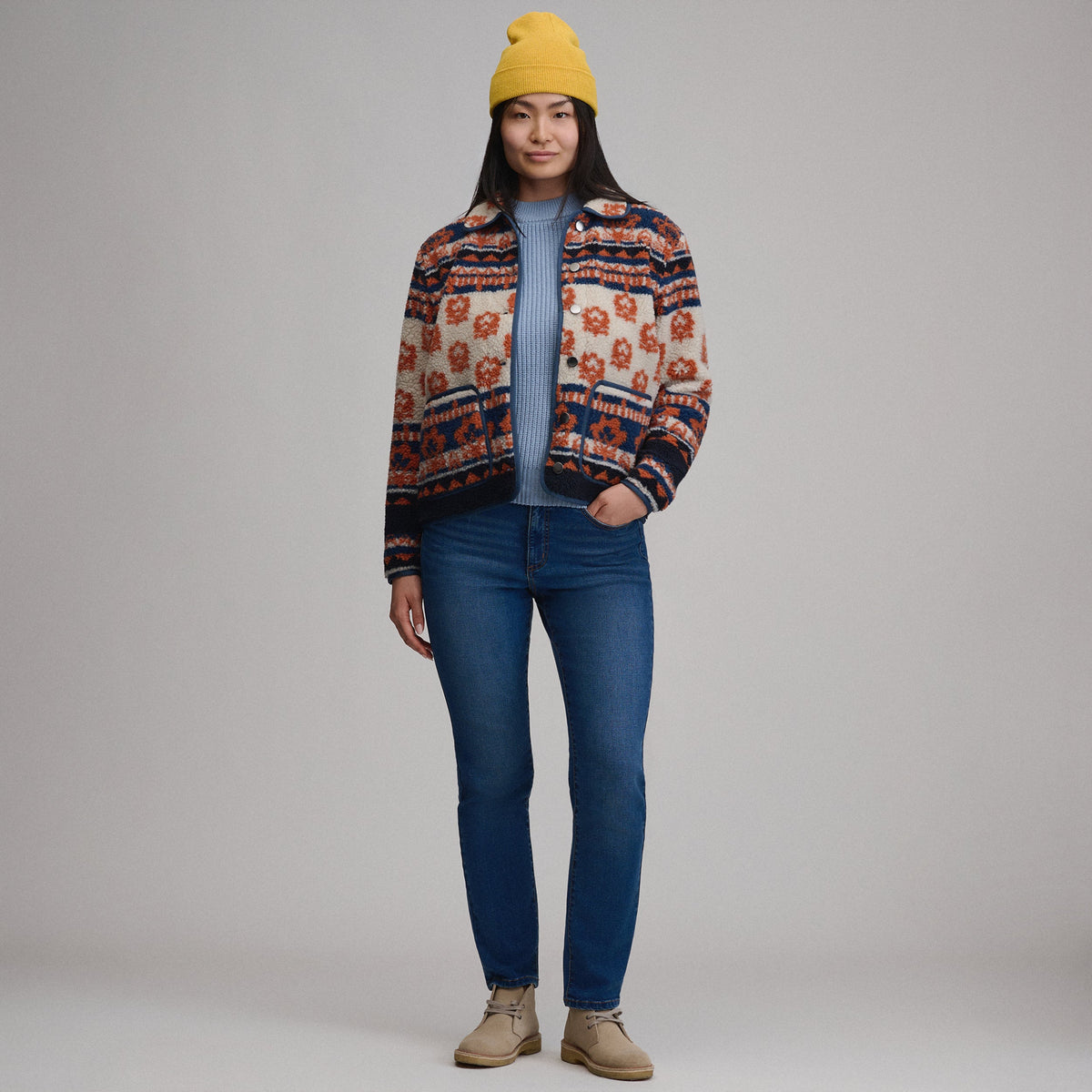 Women's Printed Fleece Jacket