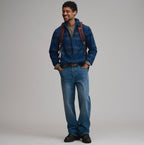 Men's Long-Sleeve Fine Wale Corduroy Shirt - Plaid