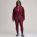 Women's Plush Fleece Snap-Mock Pullover