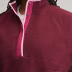 Women's Plush Fleece Snap-Mock Pullover
