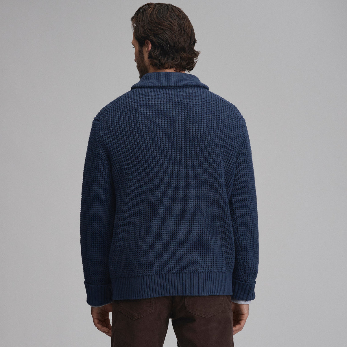 Men's Holiday Festive Shawl-Neck Sweater