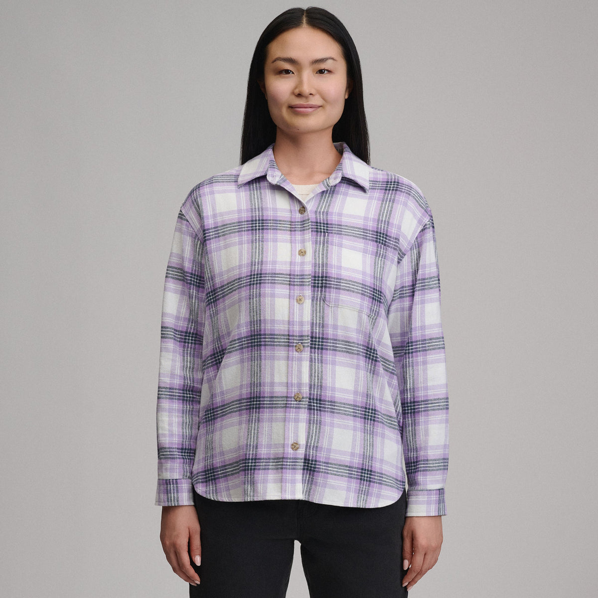 Women's Long-Sleeve Heritage Soft Boyfriend Flannel Shirt