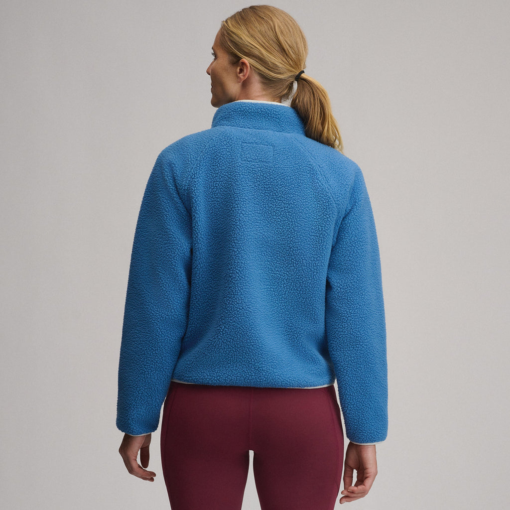 Women's Plush Fleece Snap-Mock Pullover