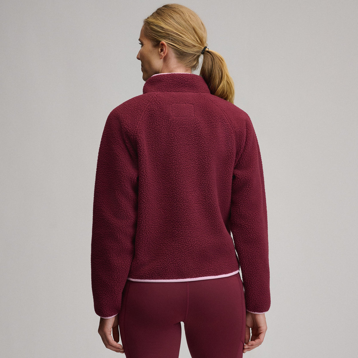 Women's Plush Fleece Snap-Mock Pullover