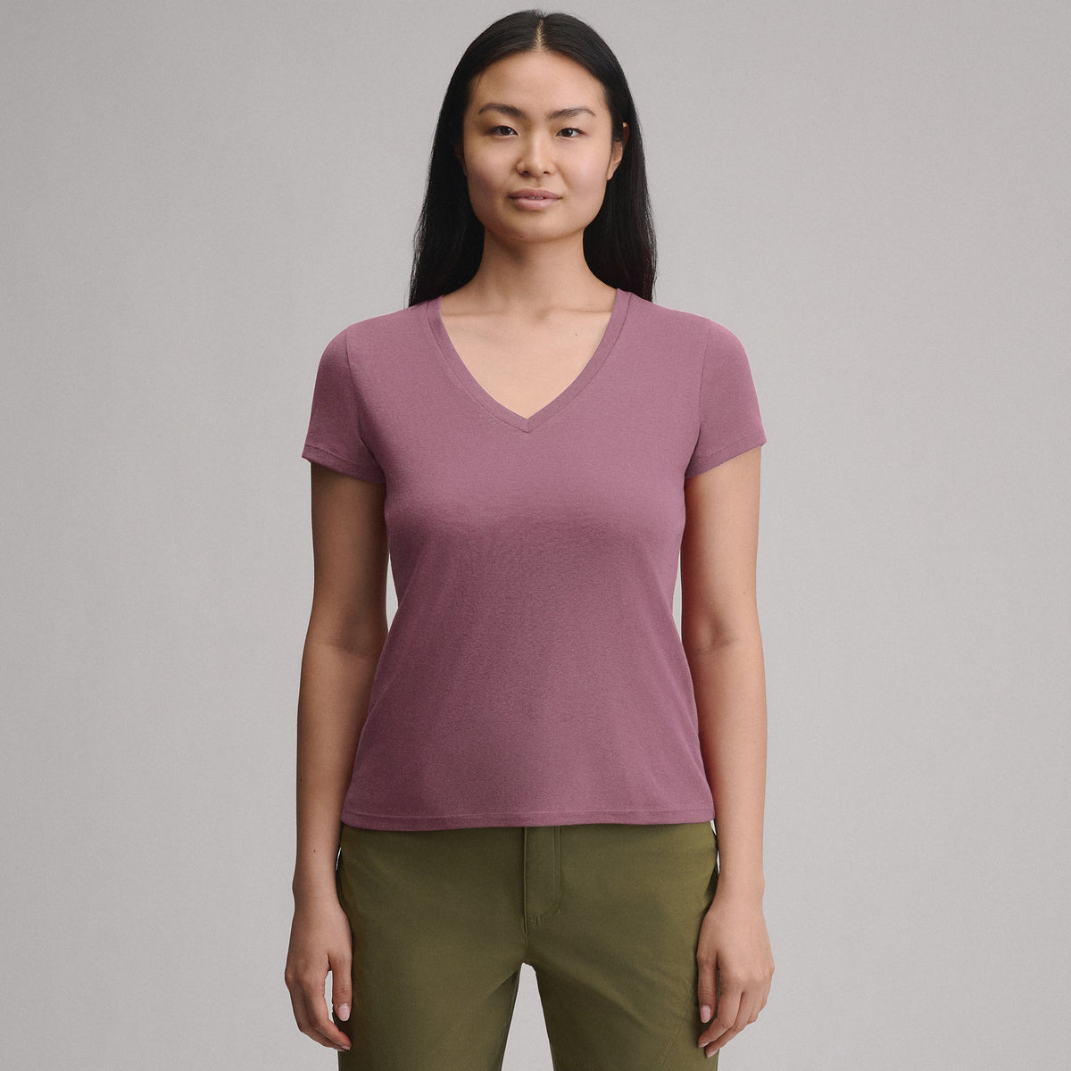 Women's Everyday Short-Sleeve V-Neck T-Shirt