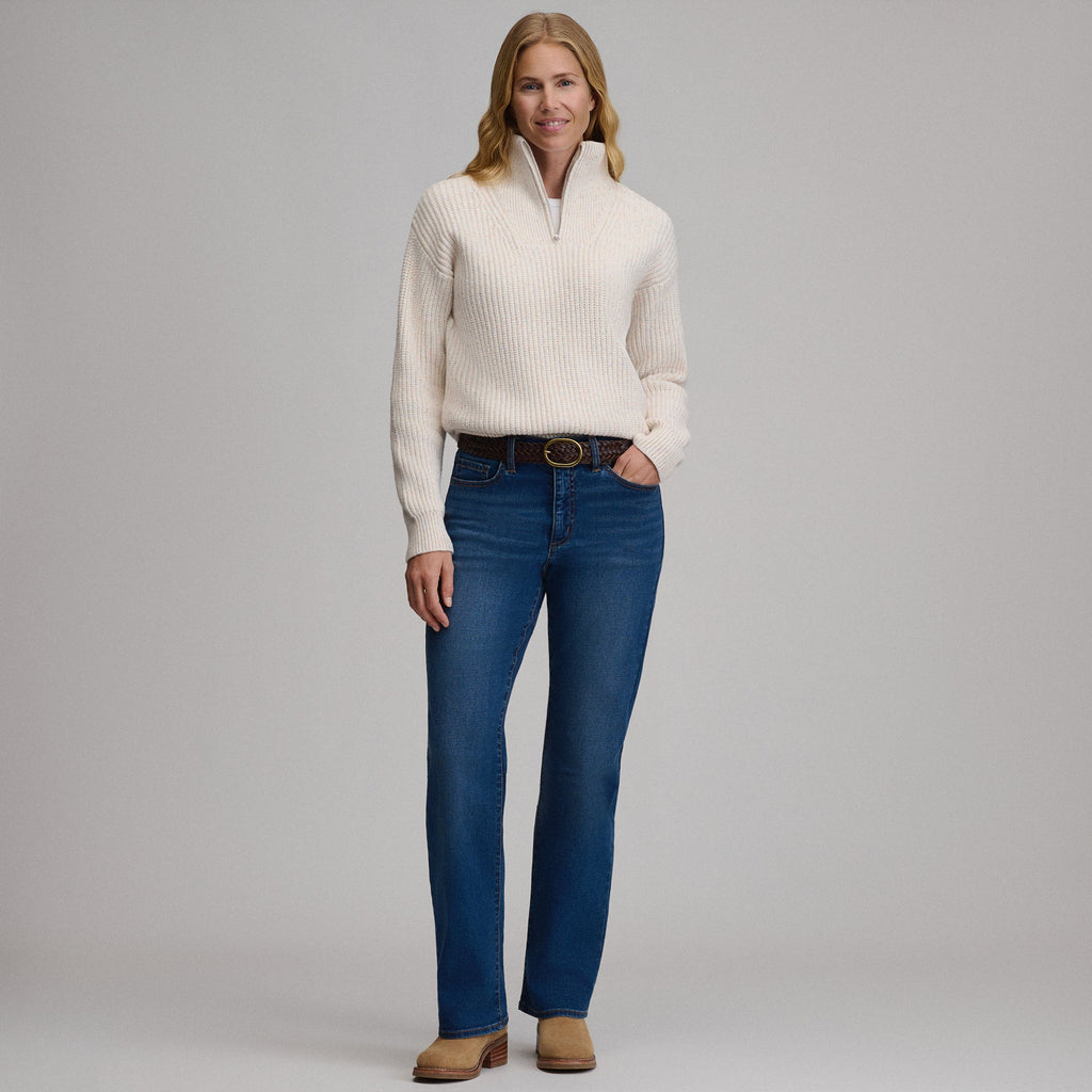 Women's Solid Mock-Neck Sweater