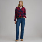 Women's Long-Sleeve Softened Button-Down Shirt