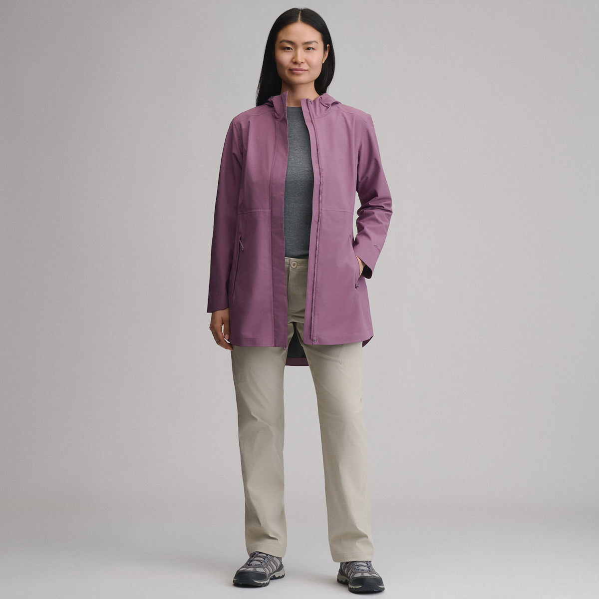Women's Cloud Cap Waterproof Stretch Hooded Rain Parka