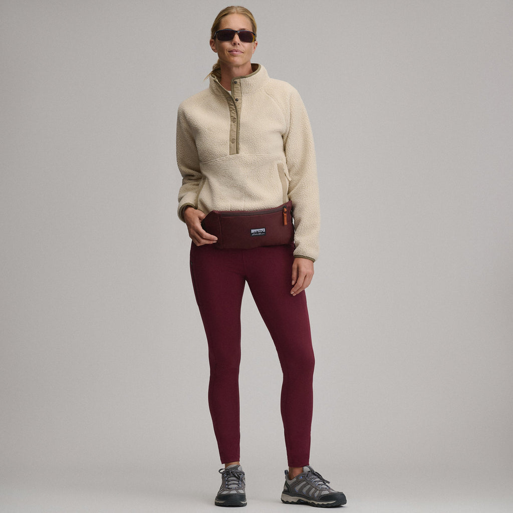 Women's Plush Fleece Snap-Mock Pullover