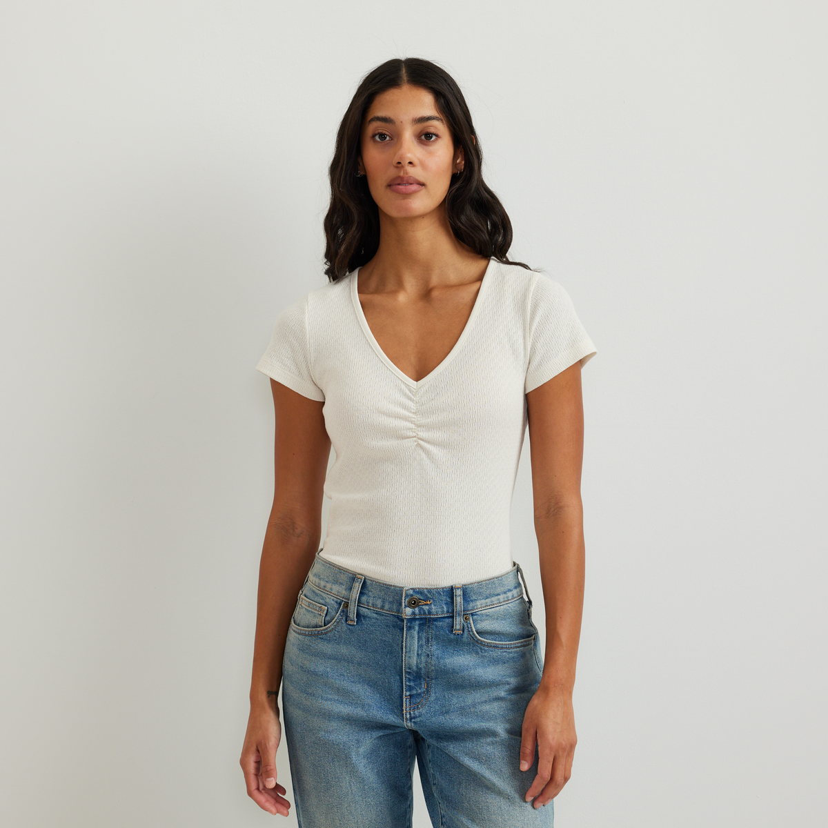 Women's Pointelle Dobby Shirt