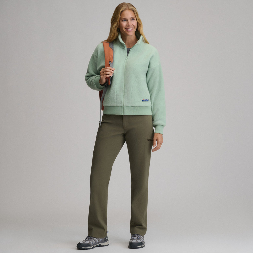 Women's Authentic Outdoor Full-Zip Fleece Mock Pullover