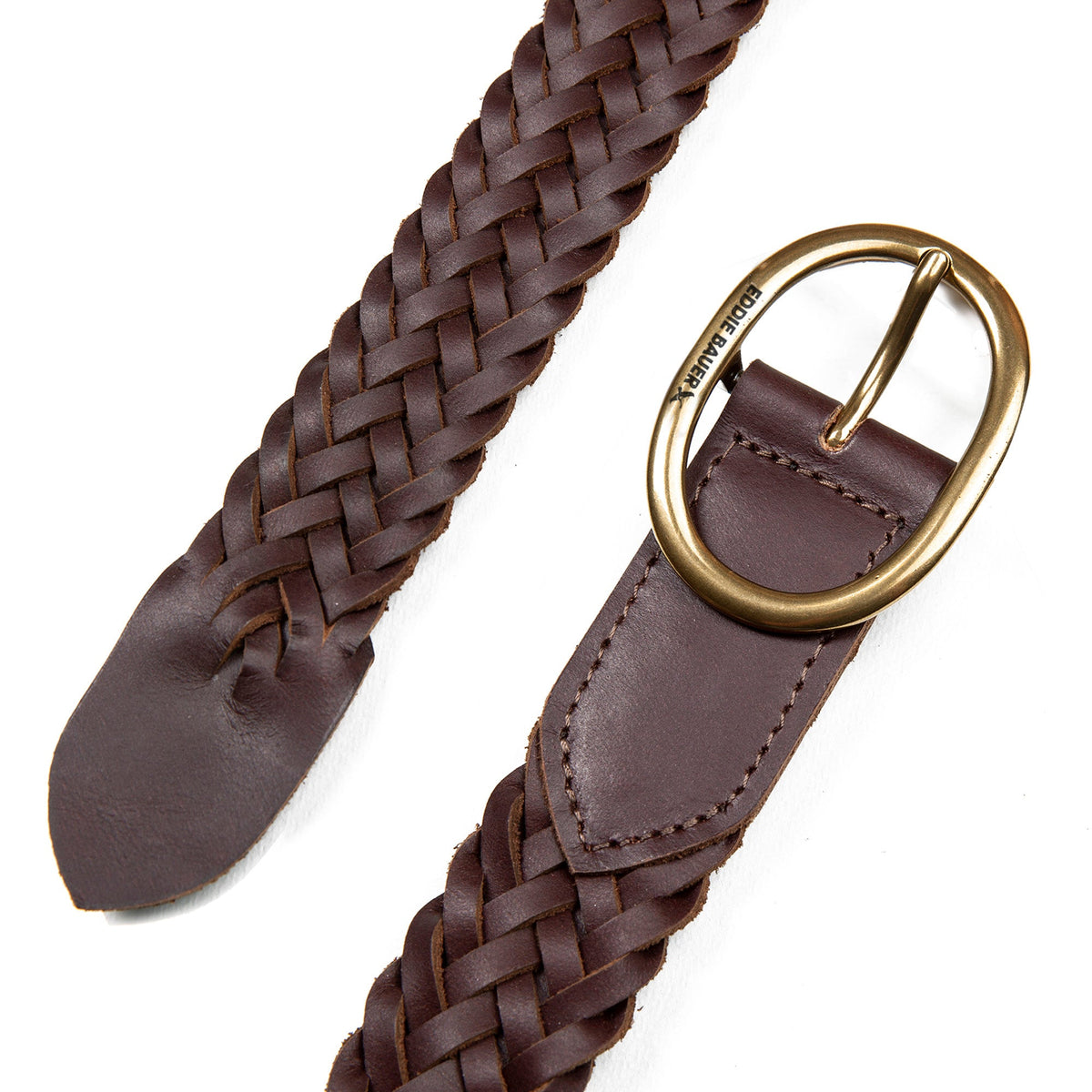 Women's Center Bar Woven Leather Belt