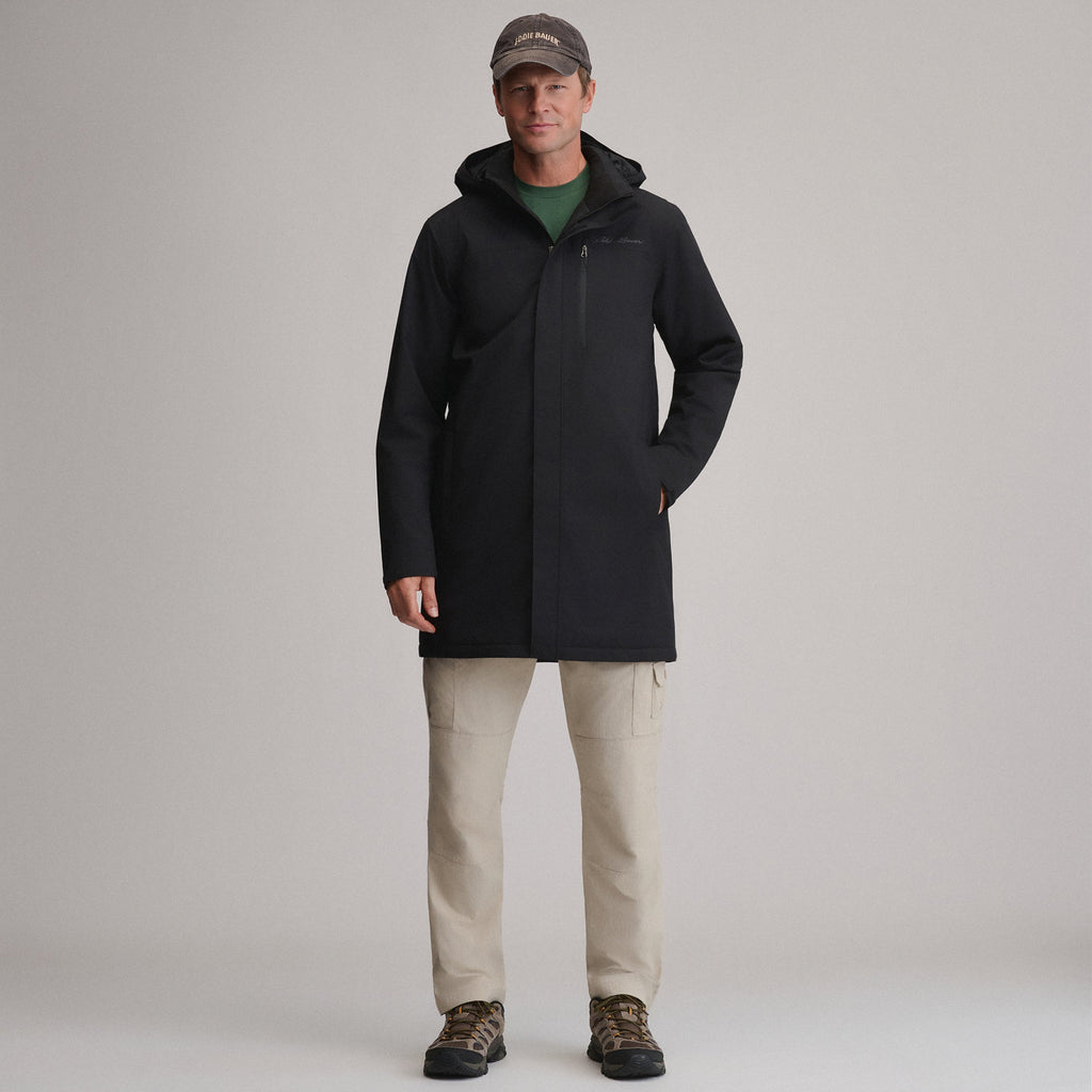 Men's Mainstay Insulated Waterproof Hooded Trench Coat
