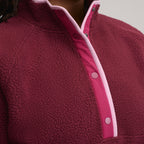 Women's Plush Fleece Snap-Mock Pullover