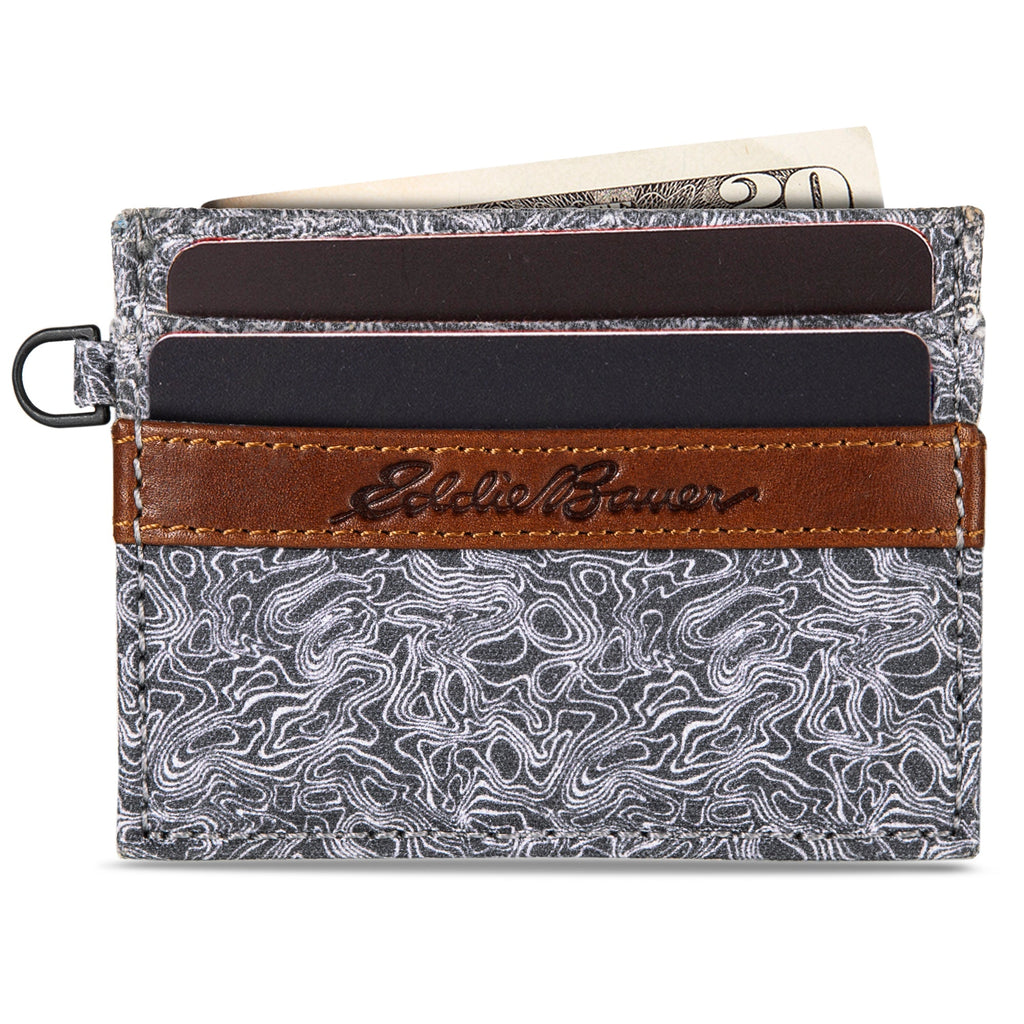Pioneer Leather And Printed Cotton Canvas Card Case
