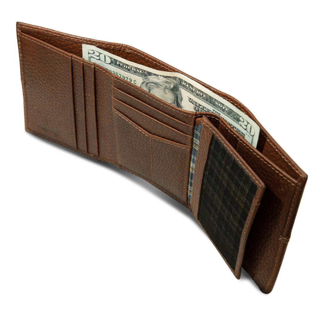 Extra Capacity Rugged Leather Trifold With Flip Id